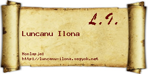 Luncanu Ilona névjegykártya